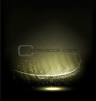 abstract glowing feather