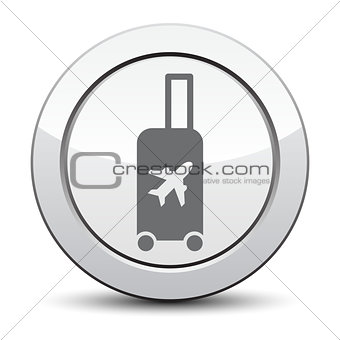 Traveling bag - Vector illustration isolated,  silver button