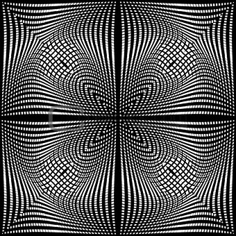 Design monochrome movement illusion background