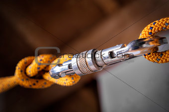 carabiner with rope