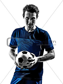 italian soccer player man silhouette portraits