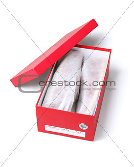 Shoes in Open Red Box