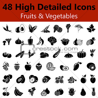 Fruits and Vegetables Smooth Icons