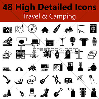 Travel and Camping Smooth Icons