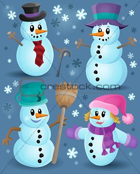 Snowmen theme collection 1
