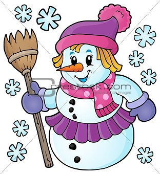 Winter snowwoman topic image 1