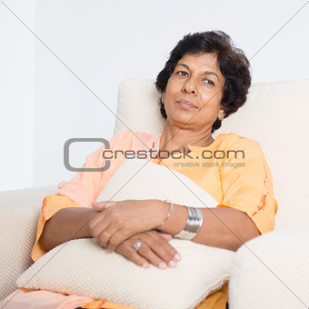 Tired Indian mature woman