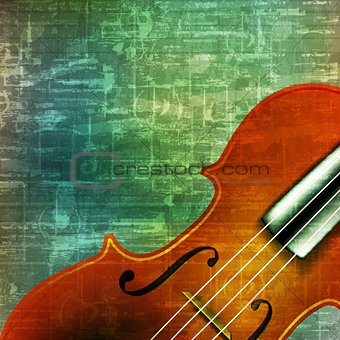 abstract grunge background with violin