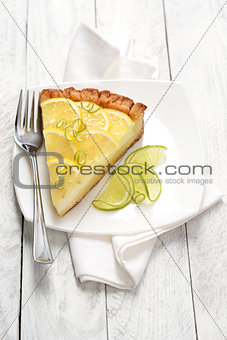 Citrus cheesecake slice