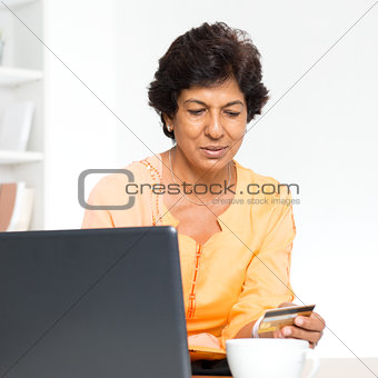 Indian mature woman online shopping