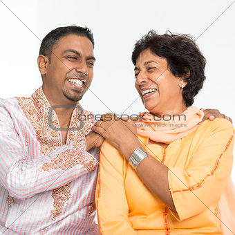 Indian family laughing