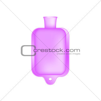 Hot water bottle in light purple design