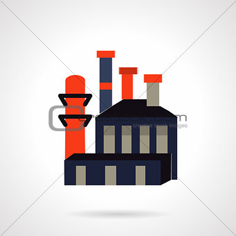 Waste recycling flat vector icon