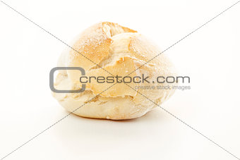 Fresh Bread Over White