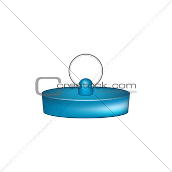 Rubber plug in blue design