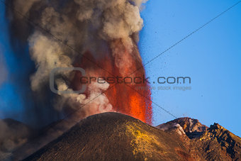 Etna volcano  eruption