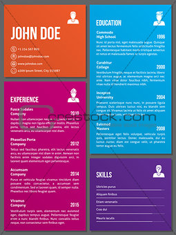 Metro design cv resume template