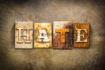Hate Concept Letterpress Leather Theme