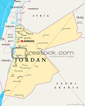 Jordan Political Map