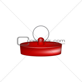 Rubber plug in red design