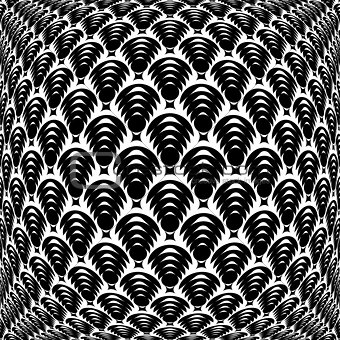 Design warped convex monochrome pattern