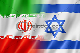 Iran and Israel flag
