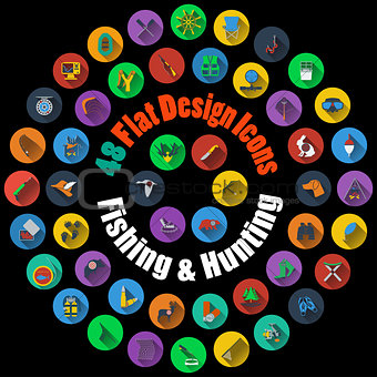 Hunting and Fishing Icons 