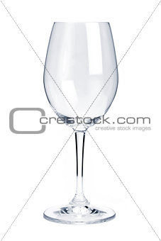 Empty red wine glass
