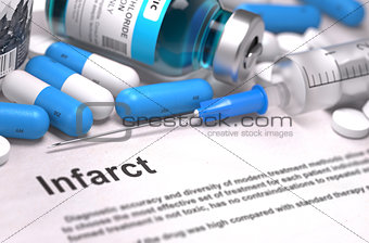 Diagnosis - Infarct. Medical Concept.