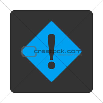 Error flat blue and gray colors rounded button