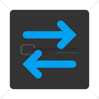 Flip Horizontal flat blue and gray colors rounded button
