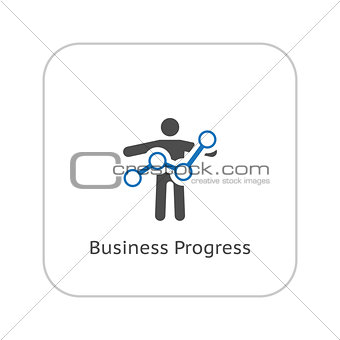 Business Progress Icon. Business Concept. Flat Design.
