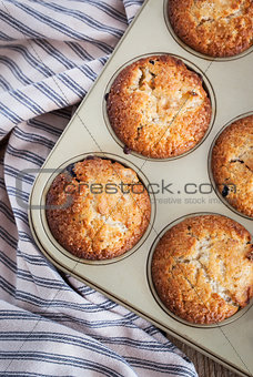 Fresh homemade delicious apple muffins