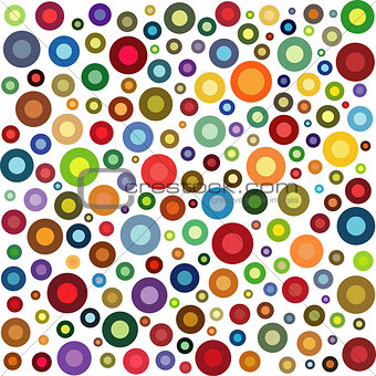circle shape collection in multiple color over white