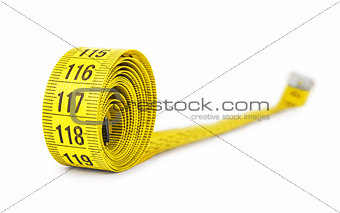 Measure tape Isolated over white.
