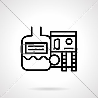 Industrial water treatment. Vector icon