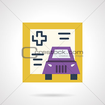 Driver life insurance vector icon