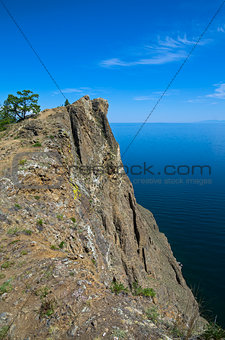Coastal cliffs. Lake Baikal, Russia.