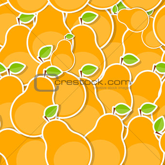 Seamless Pattern Background from Pear Vector Illustration