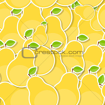 Seamless Pattern Background from Pear Vector Illustration