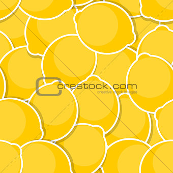 Seamless Pattern Background from Lemon Vector Illustration