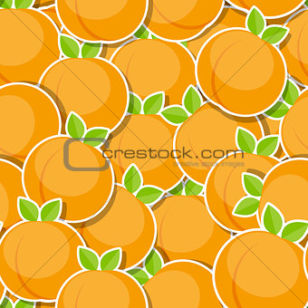 Seamless Pattern Background from Peach Vector Illustration