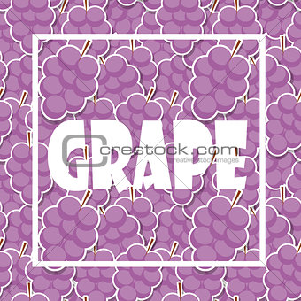 Background from Grapes. Vector Illustration