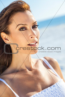 Beautiful Middle Aged Woman On A Beach