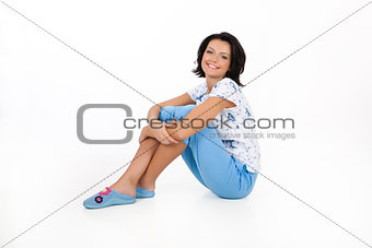 Young Woman In Home Clothing