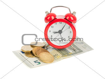 Alarm clock on money