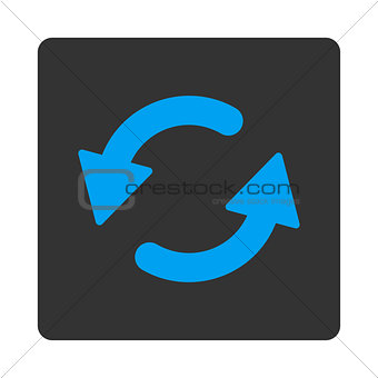 Refresh Ccw flat blue and gray colors rounded button