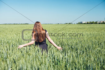 Girl in wheat