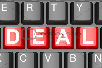  Deal button on modern computer keyboard