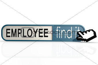Employee word on the blue find it banner
